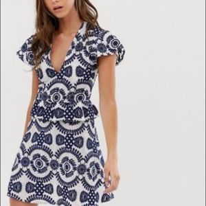 Pretty Little Thing Embroidered Floral Mini Dress